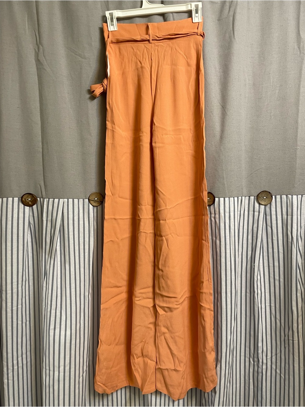 Flynn Skye Peach Wide-Leg Jumpsuit with Tie Waist - Picture 7 of 10